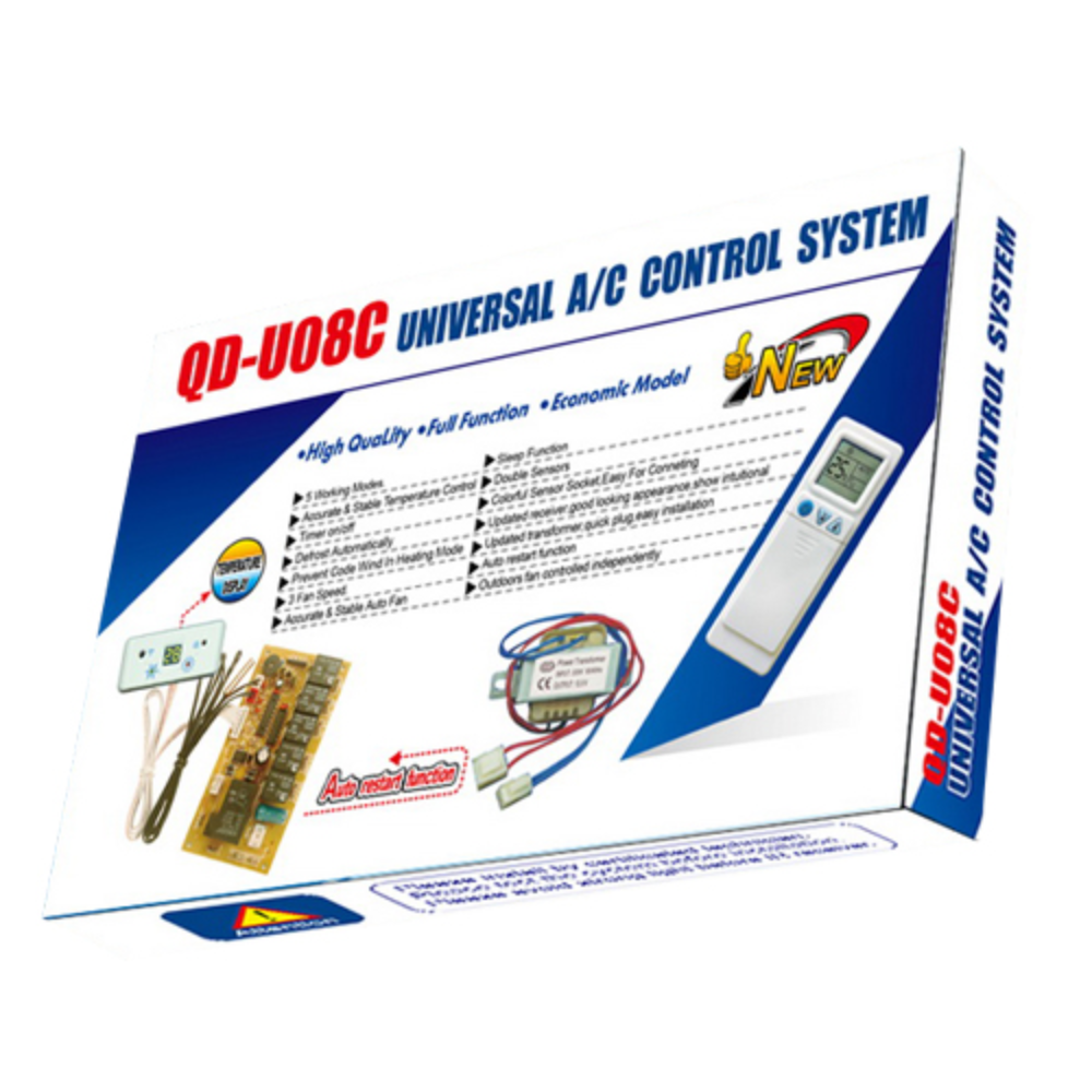 QD-U08C Universal Air Conditioner PCB Board with AC Remote Control System